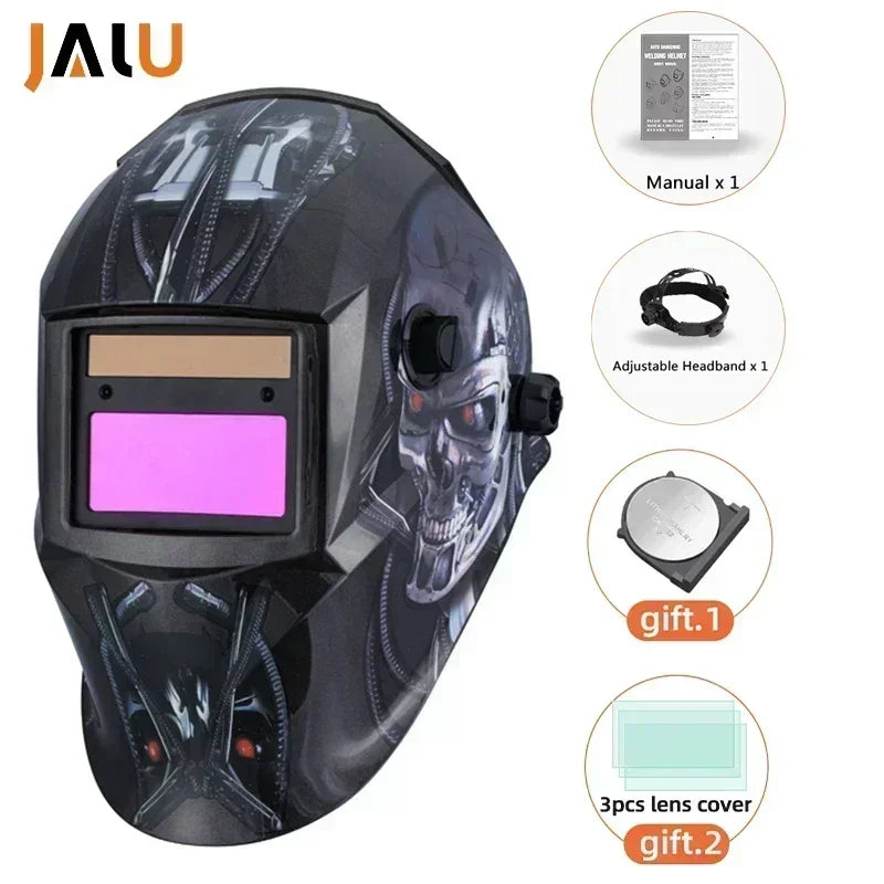 DIN16 Welder Protecive Helmet Mask adjusted Band Welding Mask Helmet 1/25000s Auto Darkening mascara fotosencible para soldar