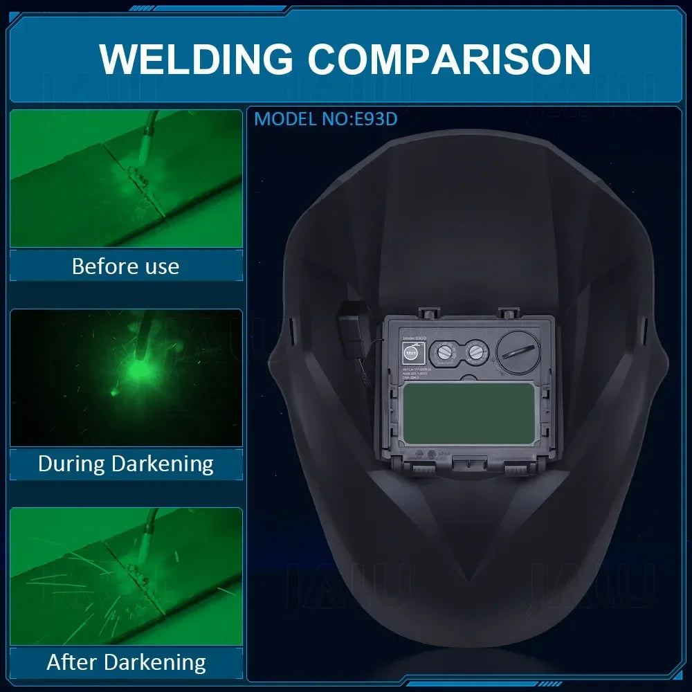 DIN16 Welder Protecive Helmet Mask adjusted Band Welding Mask Helmet 1/25000s Auto Darkening mascara fotosencible para soldar