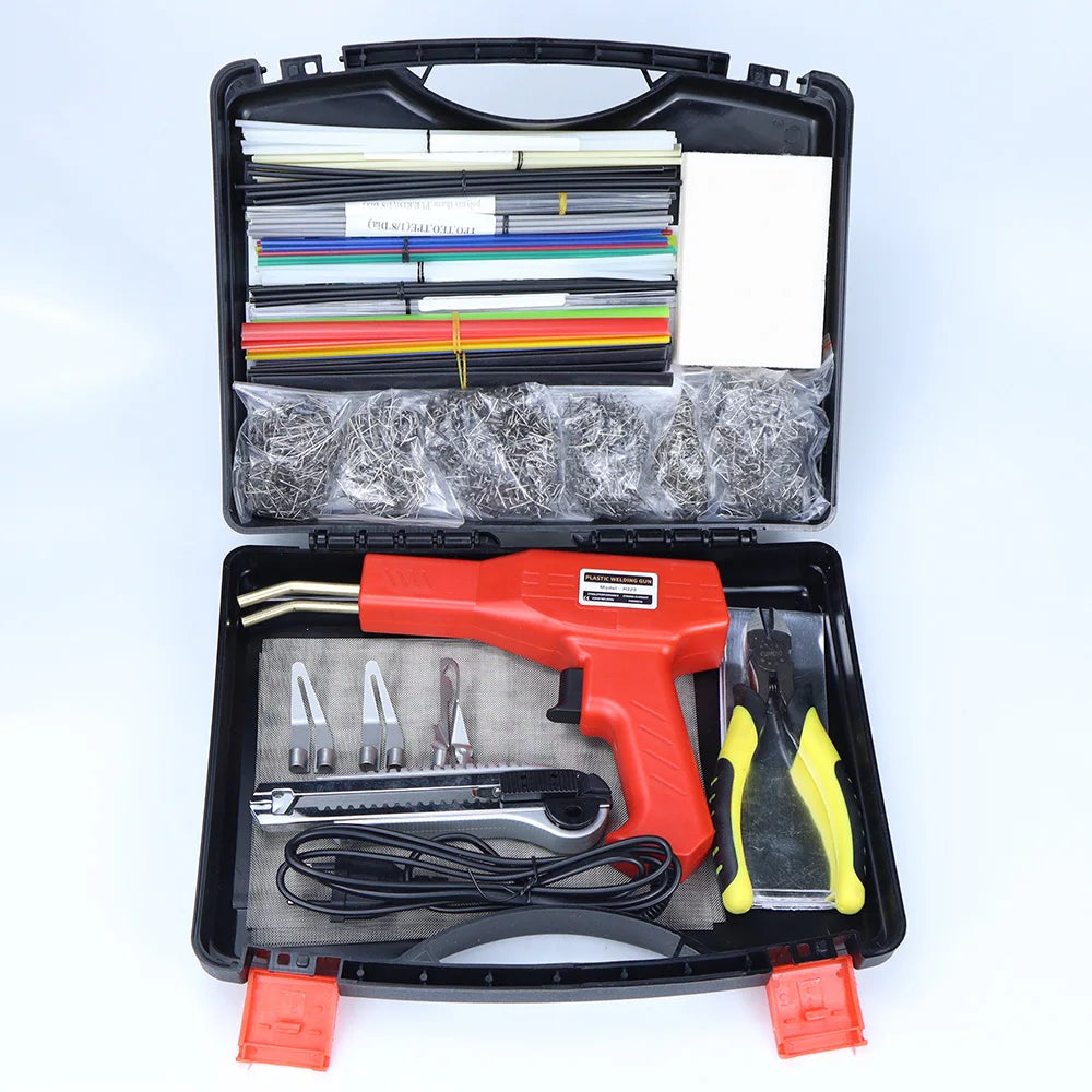 Plastic Welder, 2in-1 Plastic Welding Repair Kit Hot Staples, Hot Staples Weld Gun Repair Kit for Car Bumper And Most Plastics