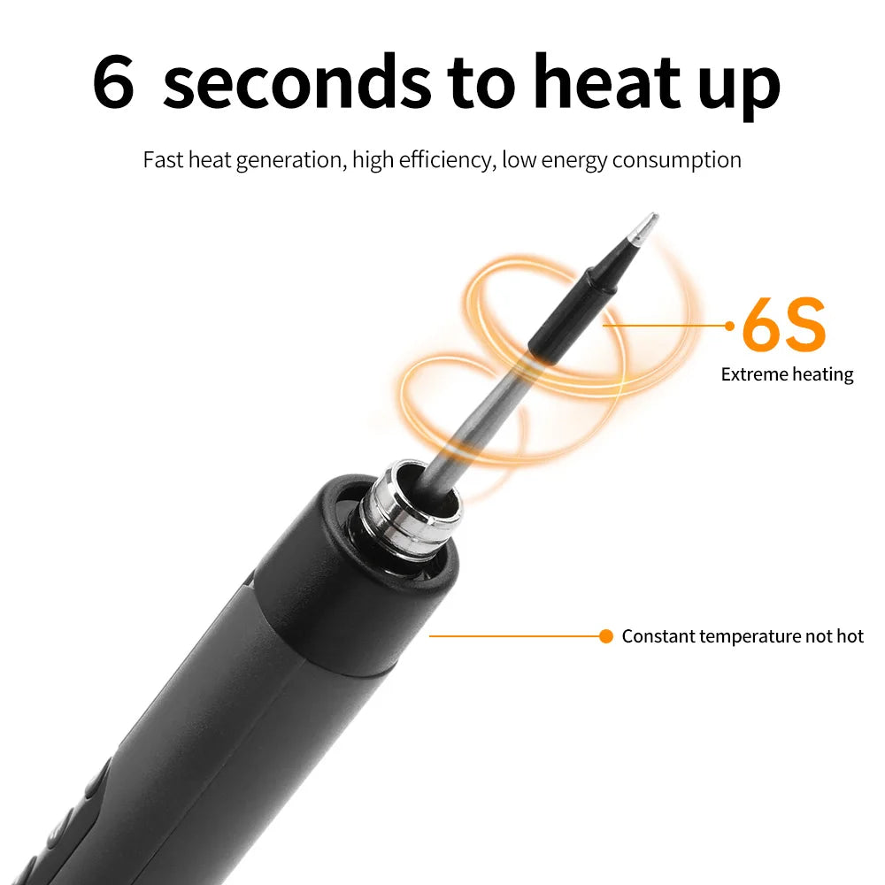 USB Soldering Iron Set Mini Digital Electric Soldering Iron Kit Type-C Interface Adjustable Temperature Solder Welding Iron Tool