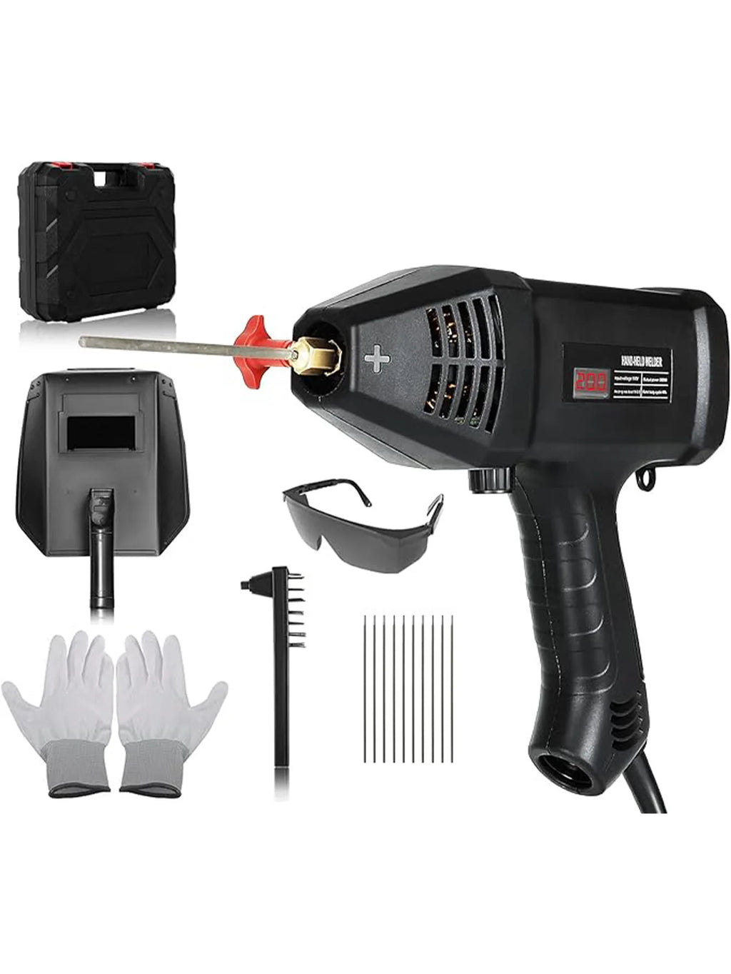 Handheld Welder Machine 110V Portable ARC Welding Machine 20-200Amp Digital Display IGBT Inverter With Welding Tool Set,Folding