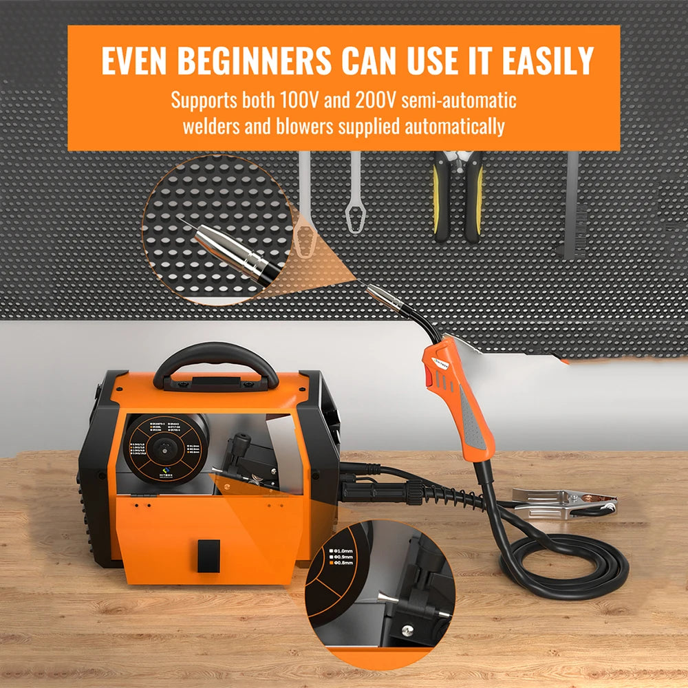 HITBOX 3 in 1 Semi-Automatic Mig Welding Machine Tig Argon Arc MIG Gasless Synergy Inverter Soldering Welder 110V 220V HBM1200