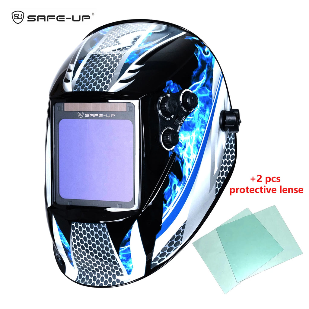 SAFE-UP MIG MAG TIG TRUE Color 4 Sensors Solar Cell Powered Auto Darkening Welding Helmet Welding Mask for Welder Machine