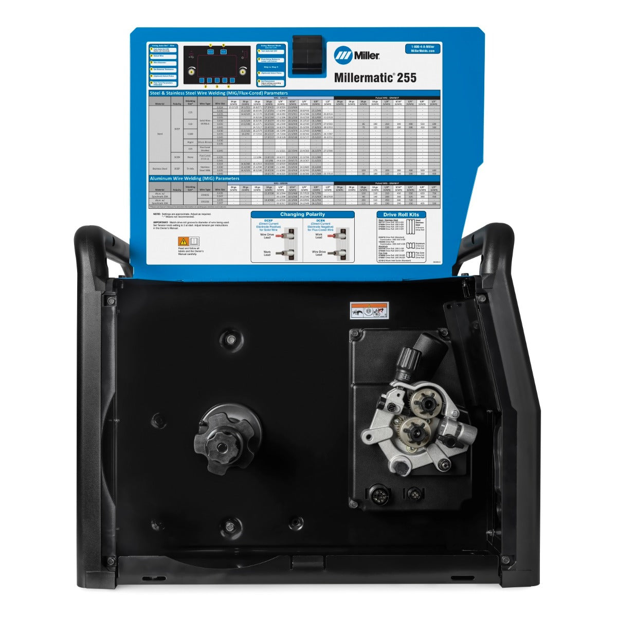 Miller Millermatic 255 MIG/Pulsed MIG Welder- 208/240V with Running Gear - 951766